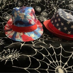 Red and Blue Star Patterned Hats